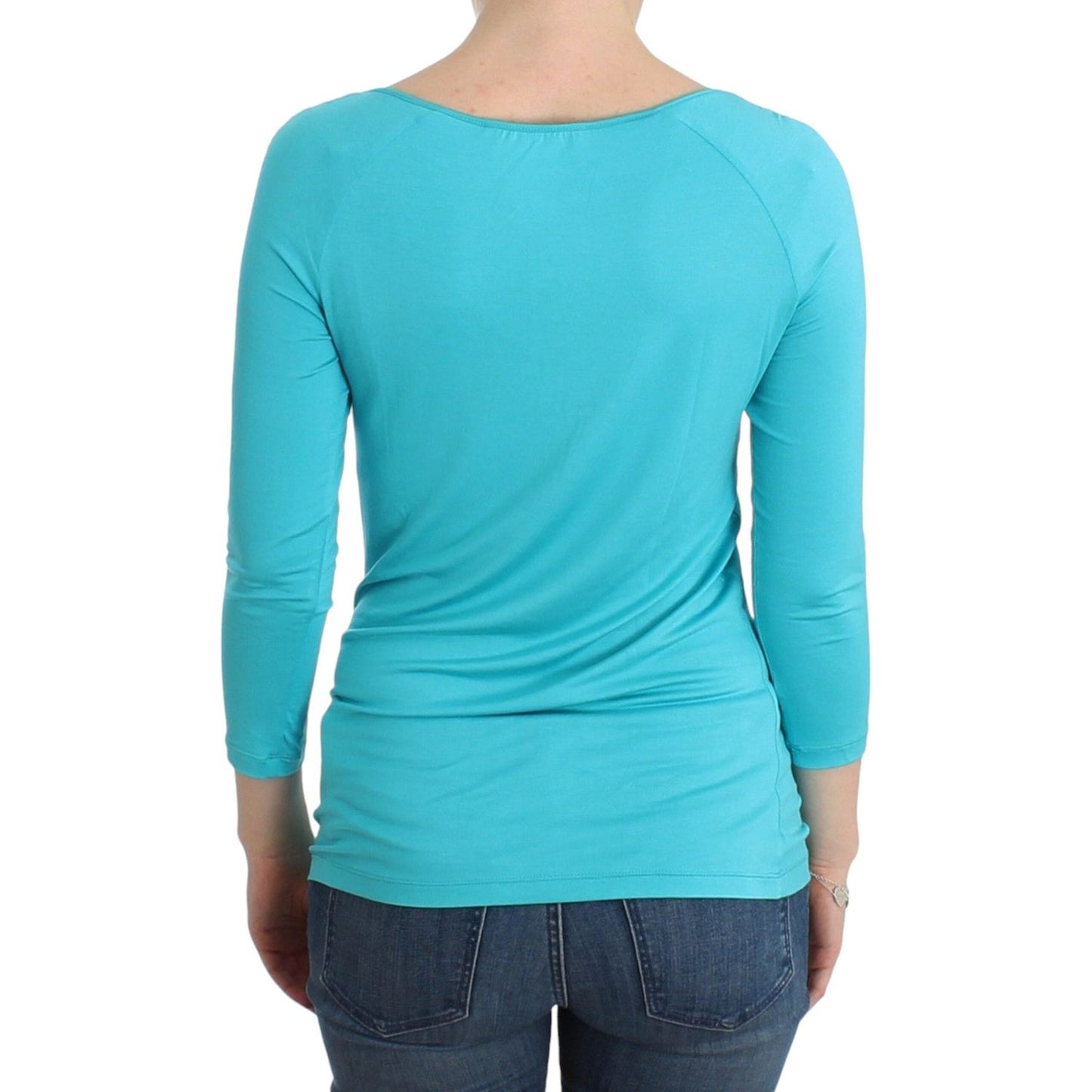 Ermanno Scervino Lingerie Blue Top Blouse Jumper Modal Solid SIG12009-2