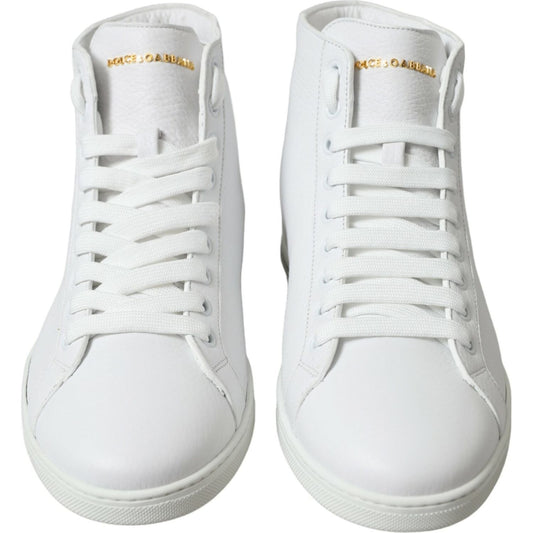 Dolce & Gabbana White Saint Tropez High Top Men Sneakers Shoes MV5417-40