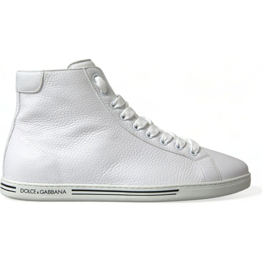 Dolce & Gabbana White Saint Tropez High Top Men Sneakers Shoes MV5417-40