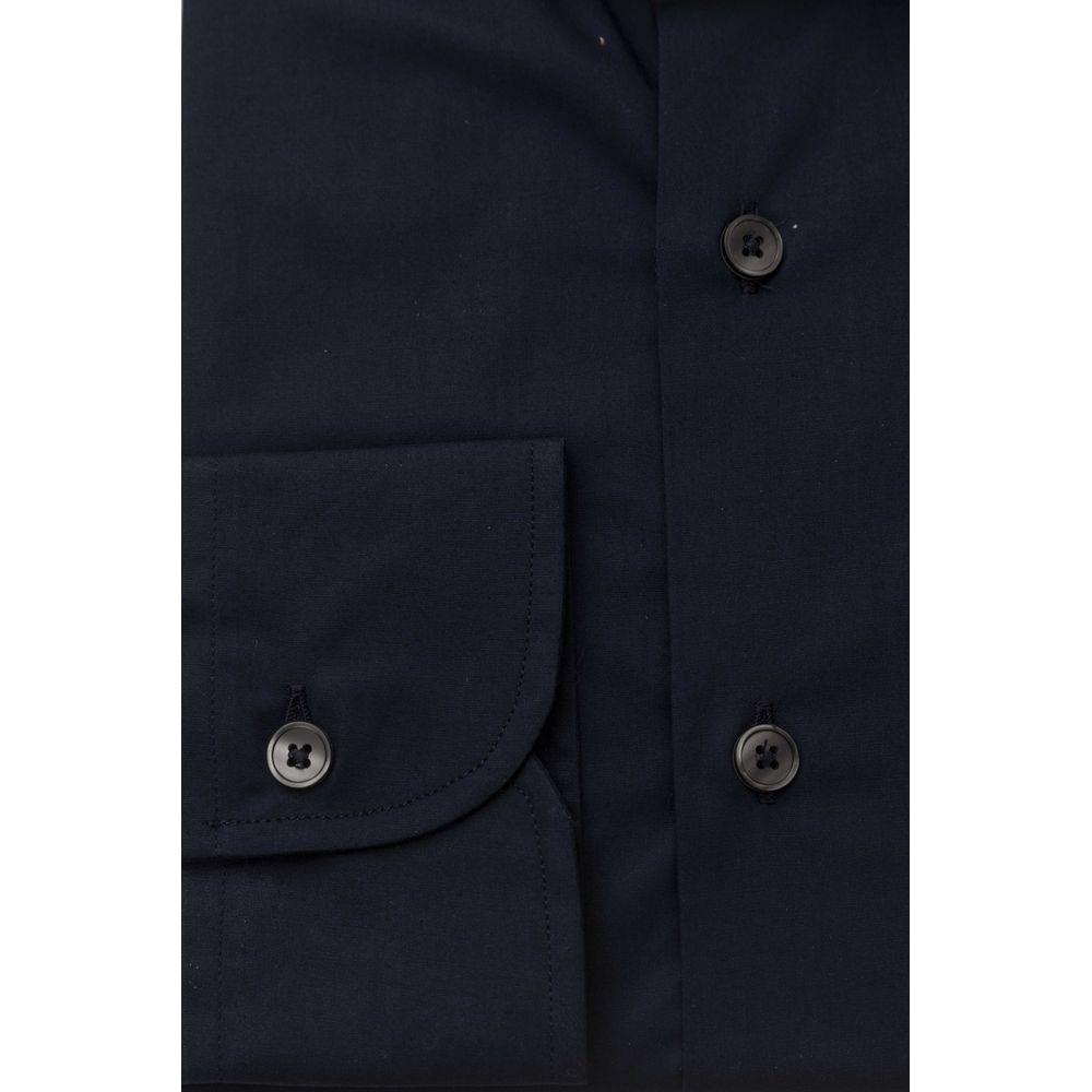 Bagutta Blue Cotton Men Slim Shirt BA-23944-L