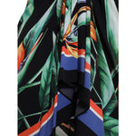Dolce & Gabbana Black Strelitzia High Waist Wrap Midi Skirt SKI1931-36