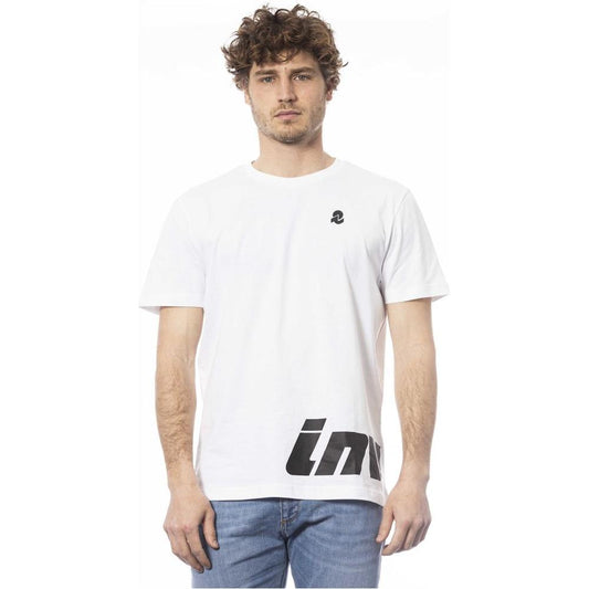 Invicta White Cotton Men T-Shirt IN-24033-S