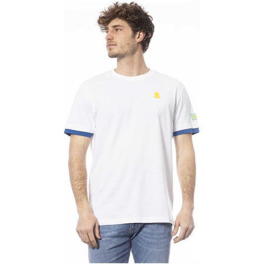 Invicta White Cotton Men T-Shirt IN-24046-S