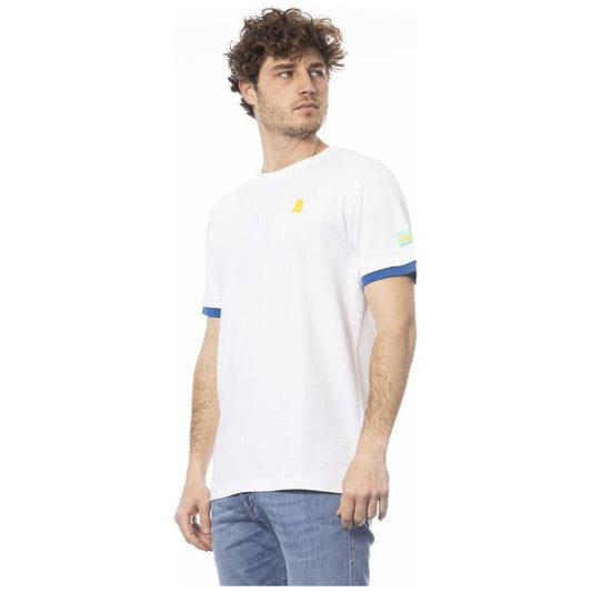 Invicta White Cotton Men T-Shirt IN-24046-S