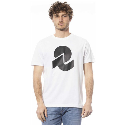 Invicta White Cotton Men T-Shirt IN-24027-S