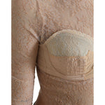 Dolce & Gabbana Beige Nylon Floral Lace Bustier Cropped Top TSH84280-40