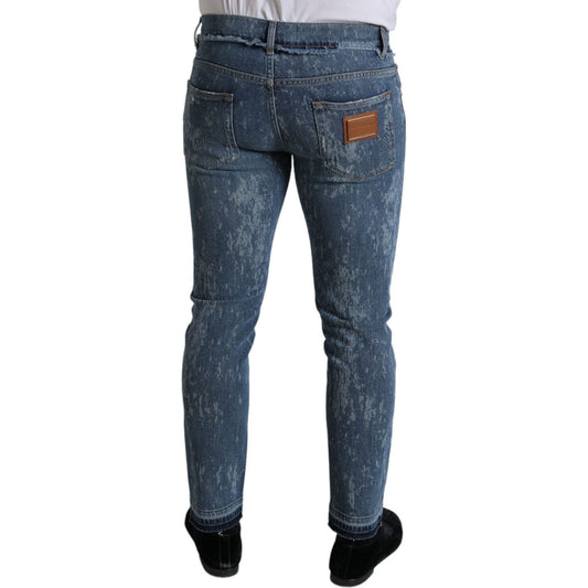 Dolce & Gabbana Blue Washed Skinny Cotton Stretch Denim Jeans PAN74928-60