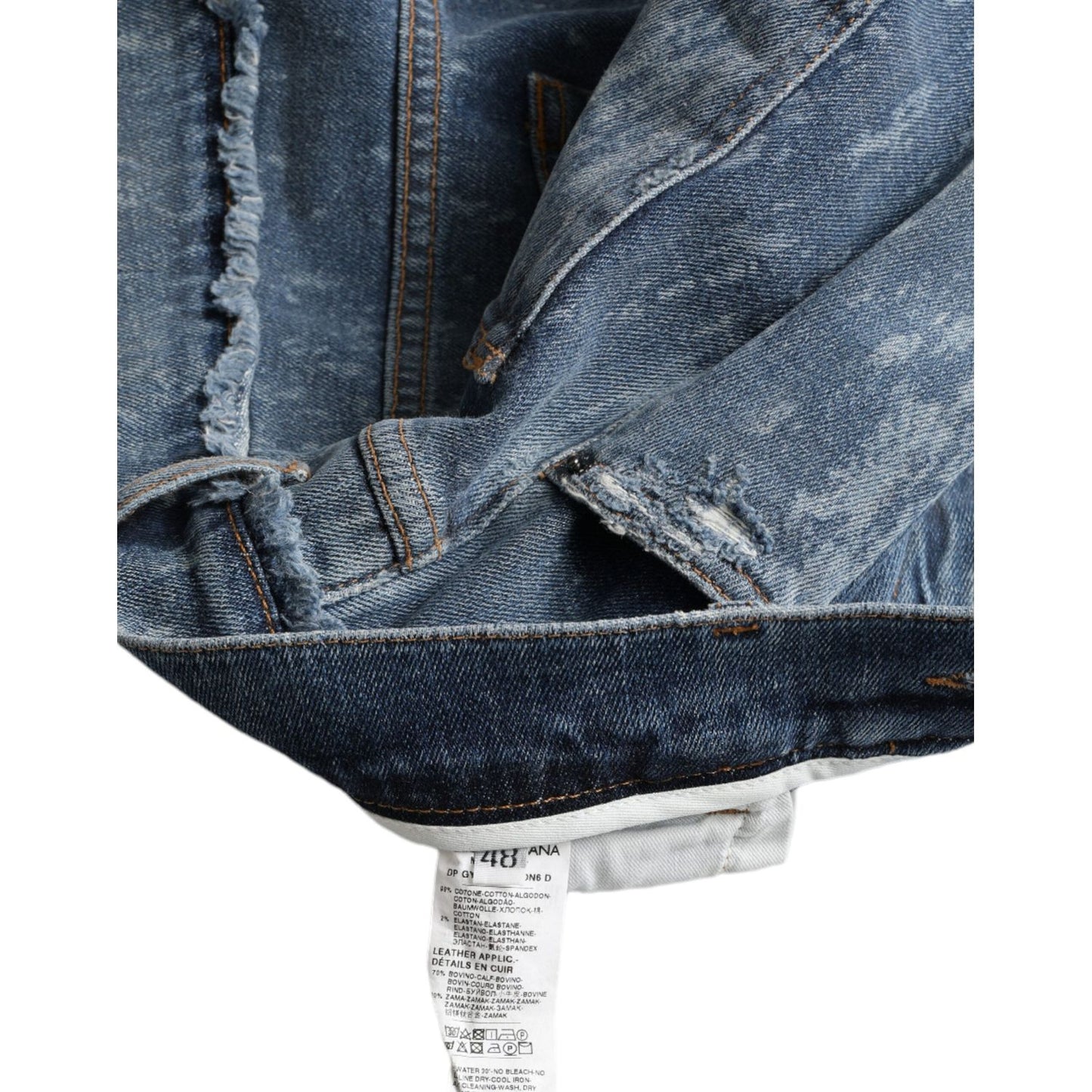 Dolce & Gabbana Blue Washed Skinny Cotton Stretch Denim Jeans PAN74928-60