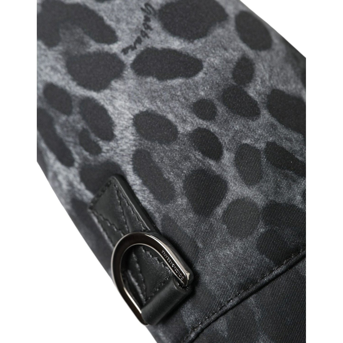 Dolce & Gabbana Black Leopard Round Slim Tote Bottle Cage Bag BAG1352