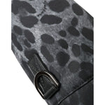 Dolce & Gabbana Black Leopard Round Slim Tote Bottle Cage Bag BAG1352