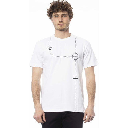 Trussardi White Cotton Men T-Shirt TR-24088-S