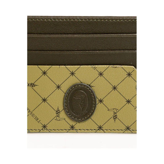 Trussardi Green Leather Men Wallet TR-24087