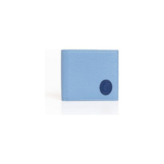 Trussardi Light Blue Leather Men Wallet TR-24085
