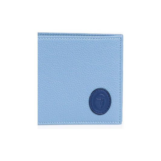Trussardi Light Blue Leather Men Wallet TR-24085