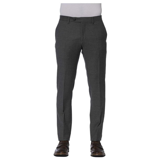 Trussardi Gray Wool Men Trousers TR-24079-IT44 | XS