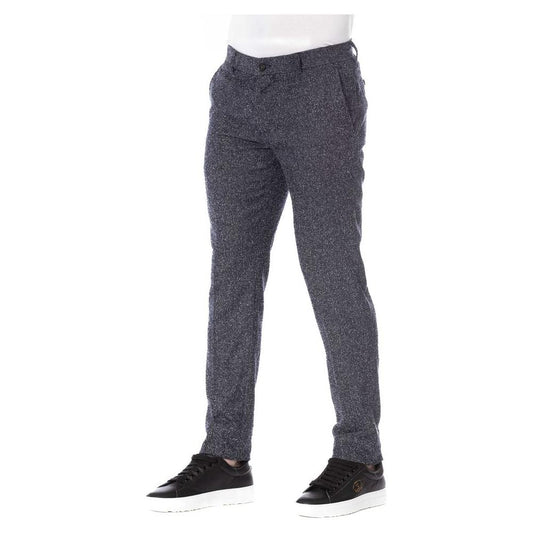 Trussardi Black Cotton Men Trousers TR-24076-IT46 | S