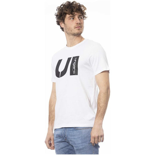 Ungaro Sport White Cotton Men T-Shirt UN-24072-M