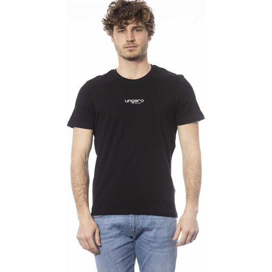 Ungaro Sport Black Cotton Men T-Shirt UN-24067-M