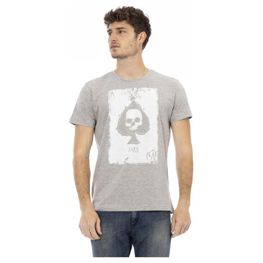 Trussardi Action Gray Cotton Men T-Shirt TR-24178-S