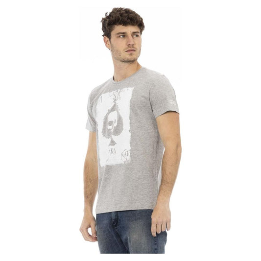Trussardi Action Gray Cotton Men T-Shirt TR-24178-S