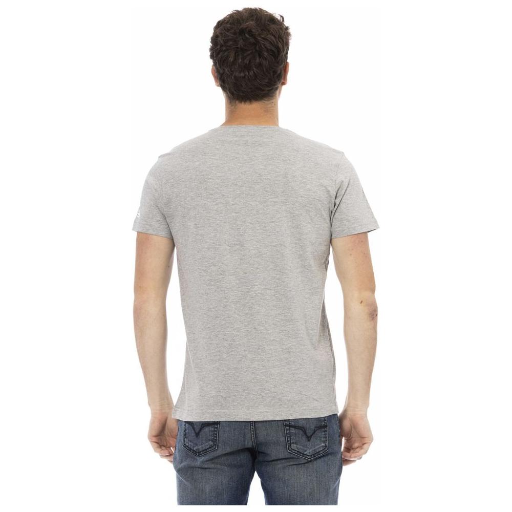 Trussardi Action Gray Cotton Men T-Shirt TR-24178-S