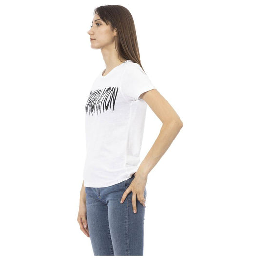 Trussardi Action White Cotton Women T-Shirt TR-24164-XS