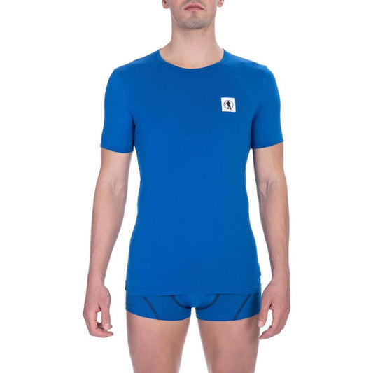 Bikkembergs Blue Cotton Men T-Shirt BI-24189-S