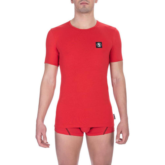 Bikkembergs Red Cotton Men T-Shirt BI-24190-S