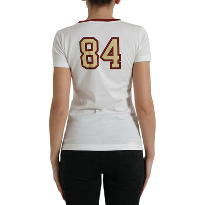 Dolce & Gabbana White Bring Me To The Moon T-shirt Top