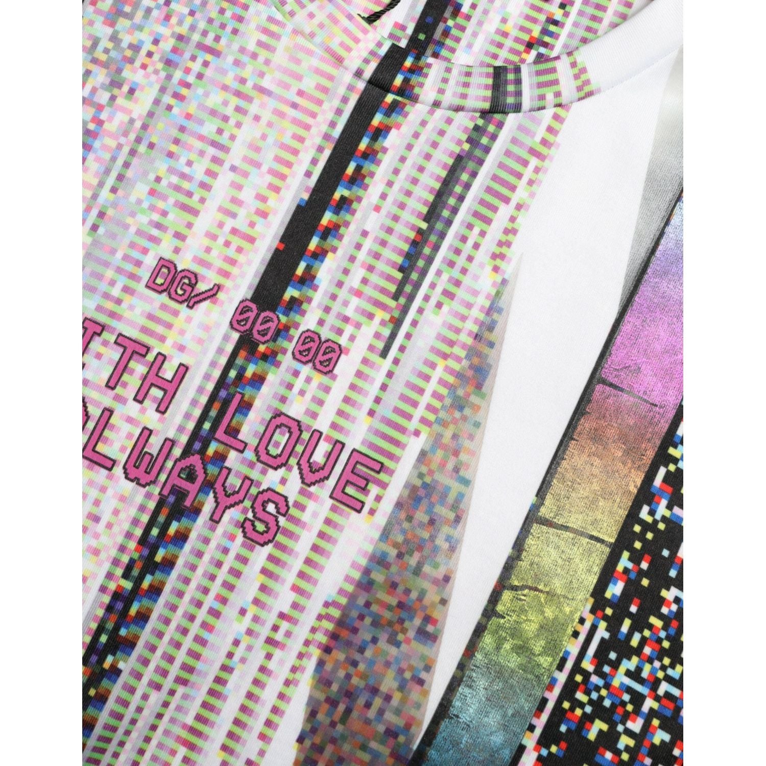 تي شيرت دولتشي آند غابانا متعدد الألوان بياقة دائرية