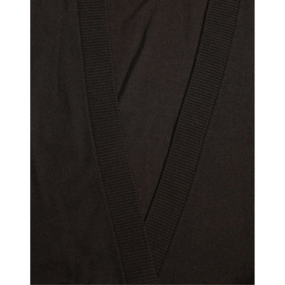 Dolce & Gabbana Black Wool V-neck Crossed Cardigan Sweater