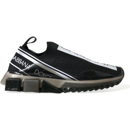 Dolce & Gabbana Black White Slip On Sneakers Sorrento Shoes