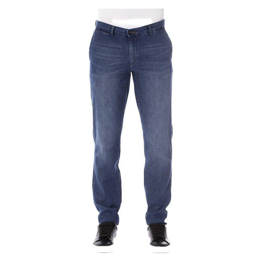 Trussardi Jeans Blue Cotton Men Jeans TR-24107-W60
