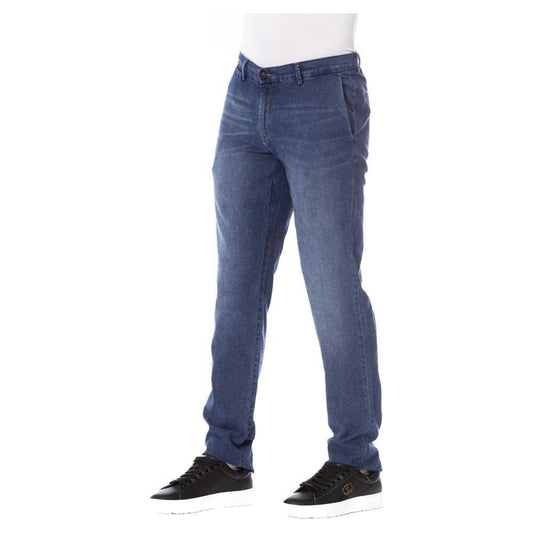 Trussardi Jeans Blue Cotton Men Jeans TR-24107-W60