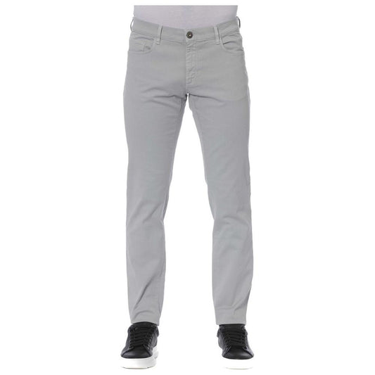 Trussardi Jeans Gray Cotton Men Jeans TR-24105-W29