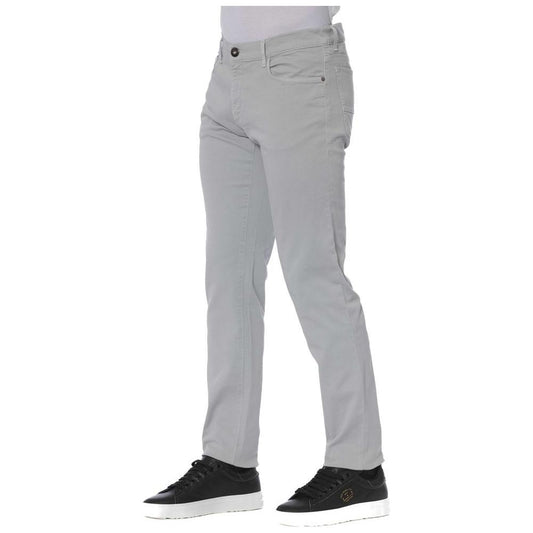 Trussardi Jeans Gray Cotton Men Jeans TR-24105-W29