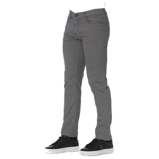 Trussardi Jeans Gray Cotton Men Pant TR-24101-W29