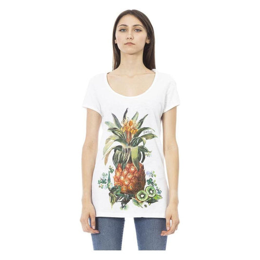 Just Cavalli White Cotton Women T-Shirt JU-24216-S