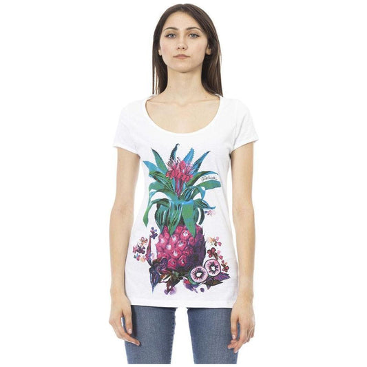Just Cavalli White Cotton Women Top JU-24217-S