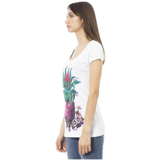 Just Cavalli White Cotton Women Top JU-24217-S