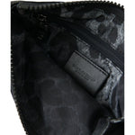 Dolce & Gabbana Black Nylon Logo Plaque Keyring Pouch Clutch Bags BAG1122