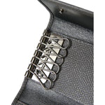 Dolce & Gabbana Chic Gray Leather Trifold Key Holder Dolce & Gabbana Dim Gray