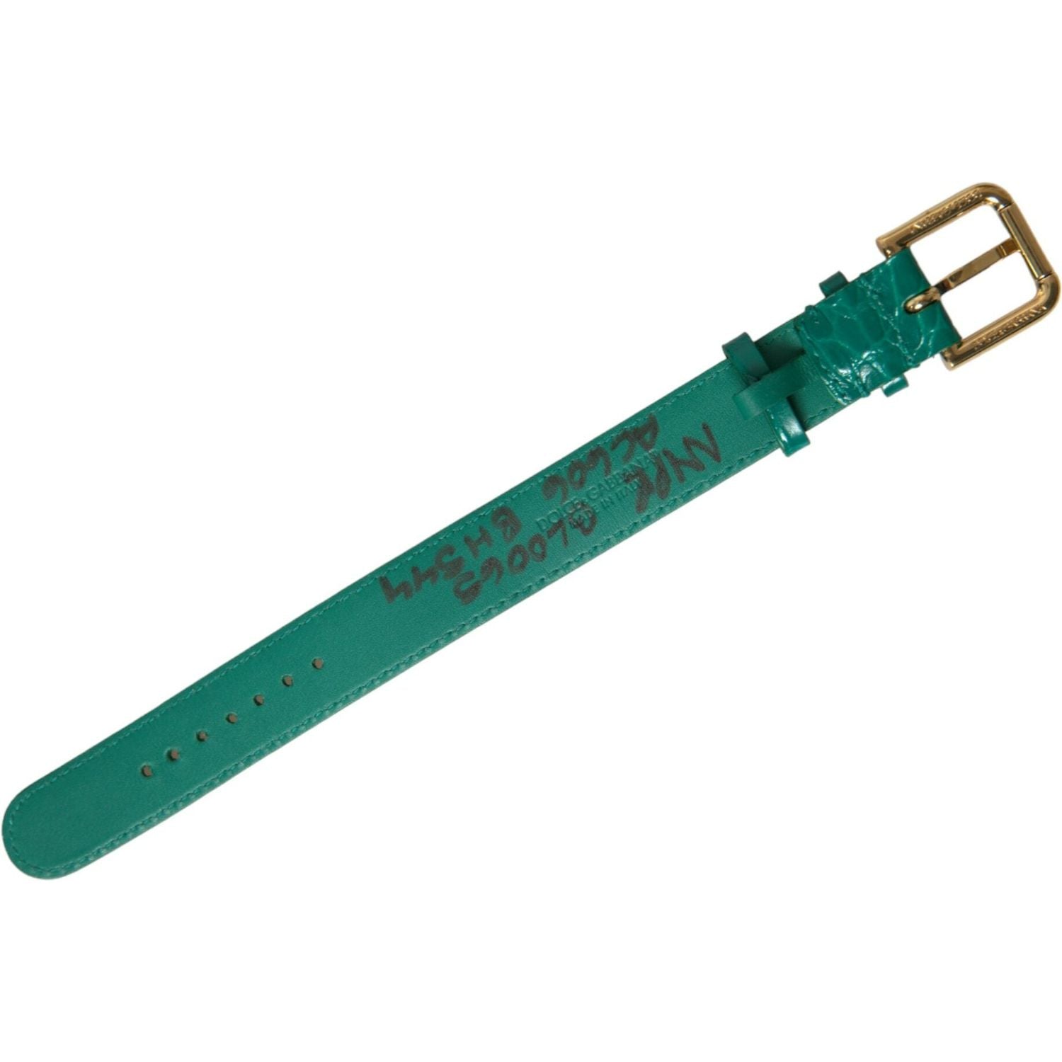 رباط عنق أنيق من الجلد باللون الأخضر من دولتشي آند غابانا