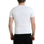 Dolce & Gabbana White Logo Print Cotton Crew Neck T-shirt TSH84588-44