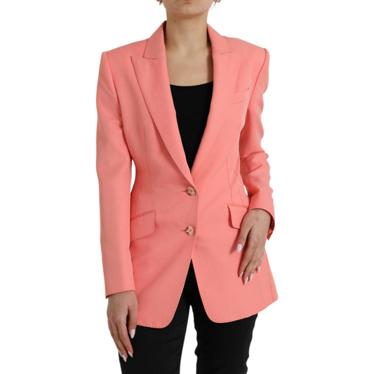 Dolce & Gabbana Pink Polyester Single Breasted Blazer Jacket JKT3810-40