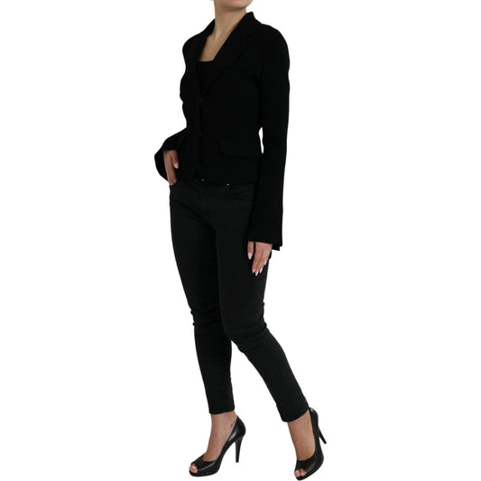 Dolce & Gabbana Black Viscose Single Breasted Blazer Jacket JKT3812-40
