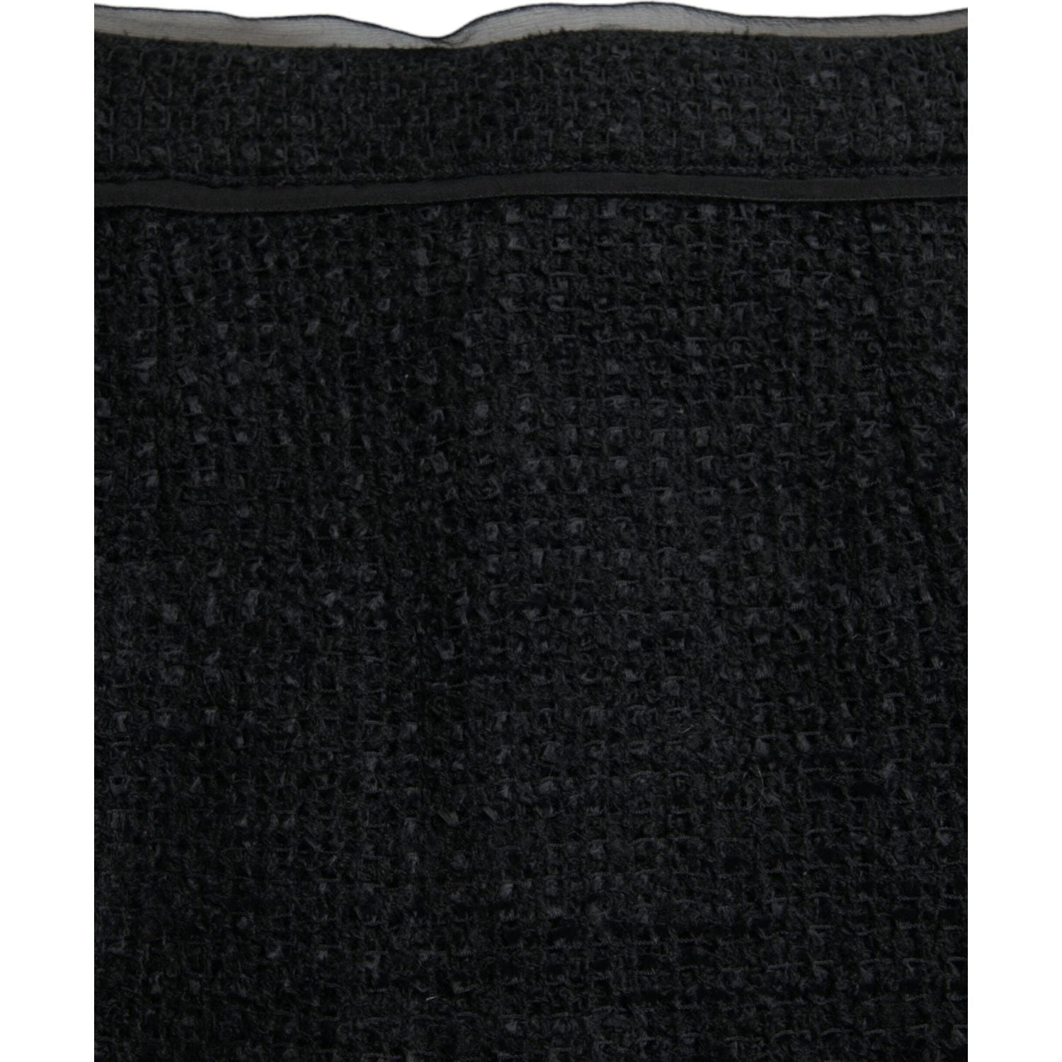 Dolce & Gabbana Black Wool High Waist Pencil Cut Midi Skirt