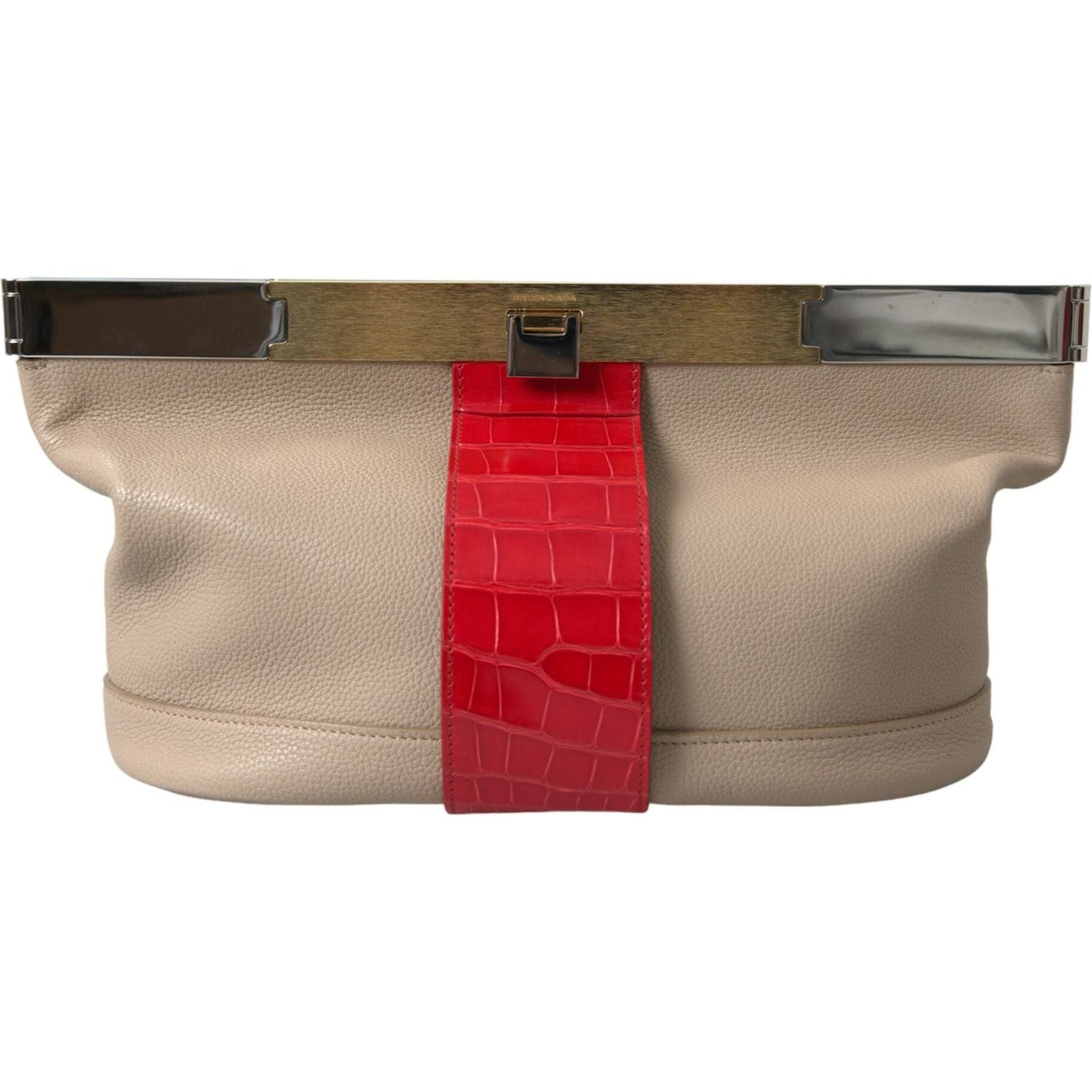 双色异域皮革手包