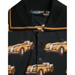 Dolce & Gabbana Black Car Print Short Sleeve Polo T-shirt TSH84669-52