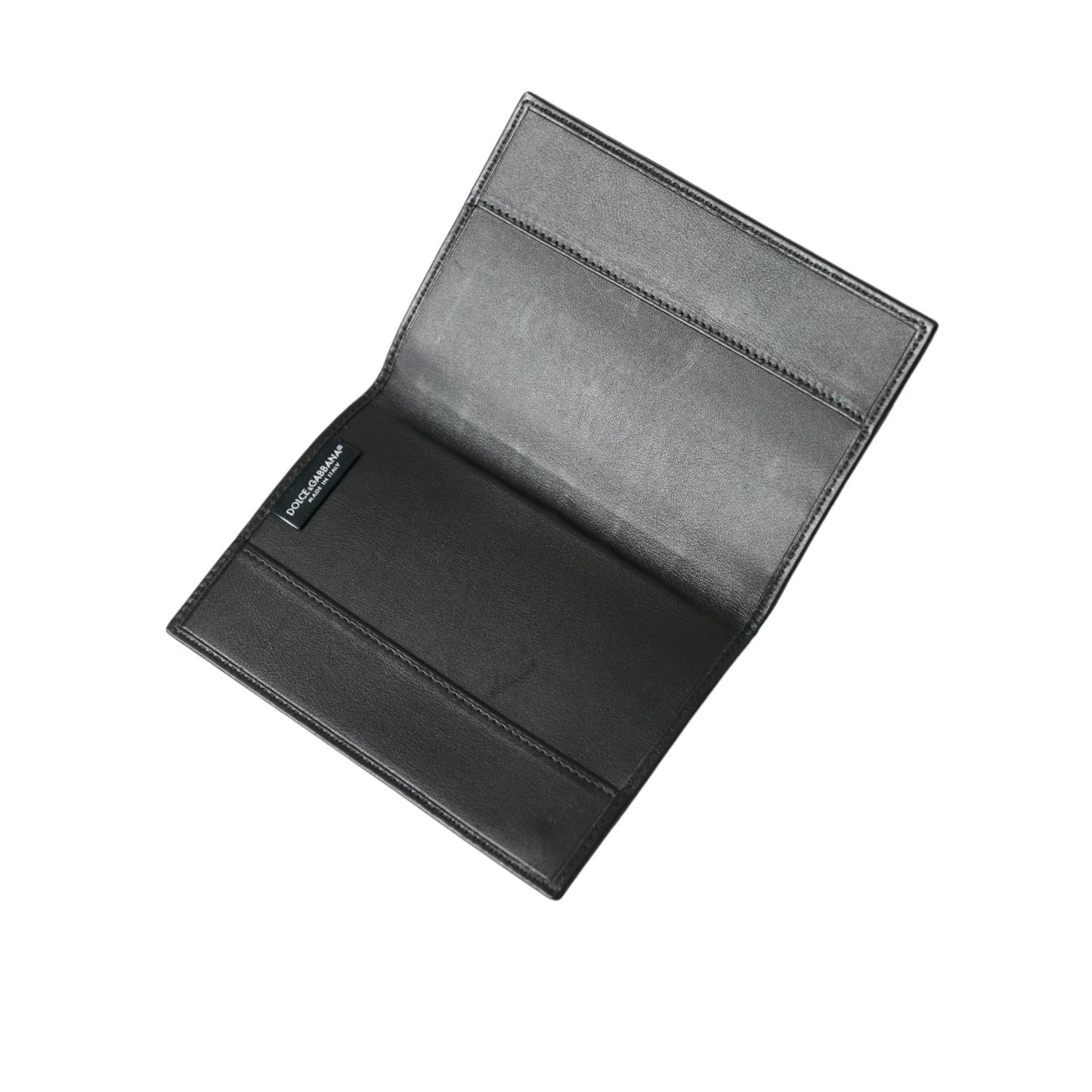 Dolce & Gabbana Black Exotic Skin Leather Long Bifold Passport Holder